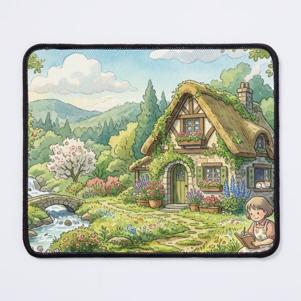 Item preview, Cottagecore Nature Lover Gift for Birthdays & Housewarmings | Whimsical Glowing Cabin in an Enchanted Mushroom Forest designed and sold by Covent Vaughn.