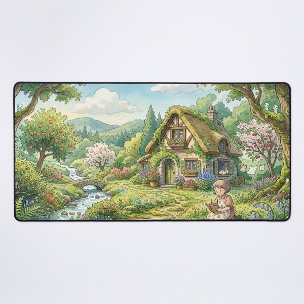 Item preview, Cottagecore Nature Lover Gift for Birthdays & Housewarmings | Whimsical Glowing Cabin in an Enchanted Mushroom Forest designed and sold by Covent Vaughn.