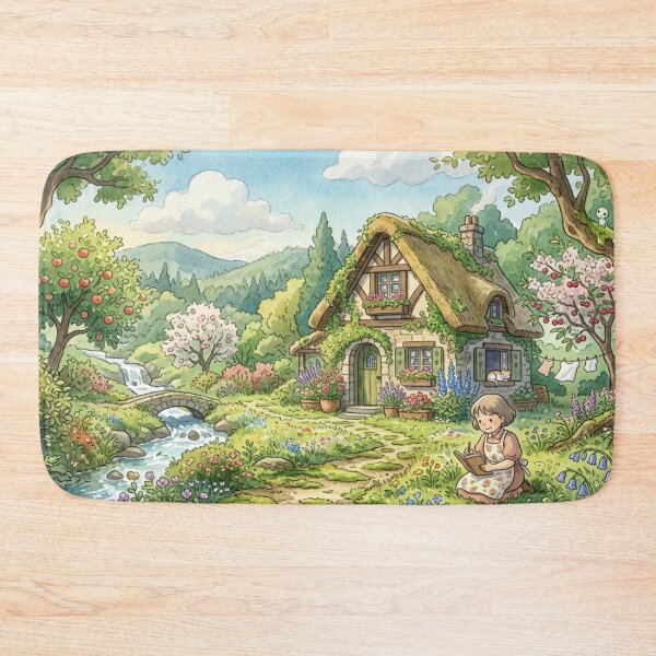 Item preview, Cottagecore Nature Lover Gift for Birthdays & Housewarmings | Whimsical Glowing Cabin in an Enchanted Mushroom Forest designed and sold by Covent Vaughn.