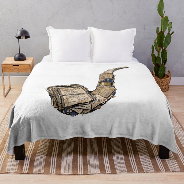 Item preview, Sherlock Holmes Case File Evidence Tobacco Pipe Vintage Detective Art designed and sold by Fenay Designs.