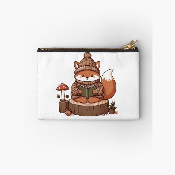 Item preview, Cozy Woodland Fox Reading Book | Minimal Cottagecore Animal designed and sold by vigzhifushions.