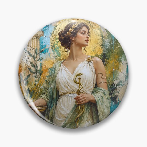 Item preview, Greek Goddess of health Hygieia painting. designed and sold by GalleryKauffeld.