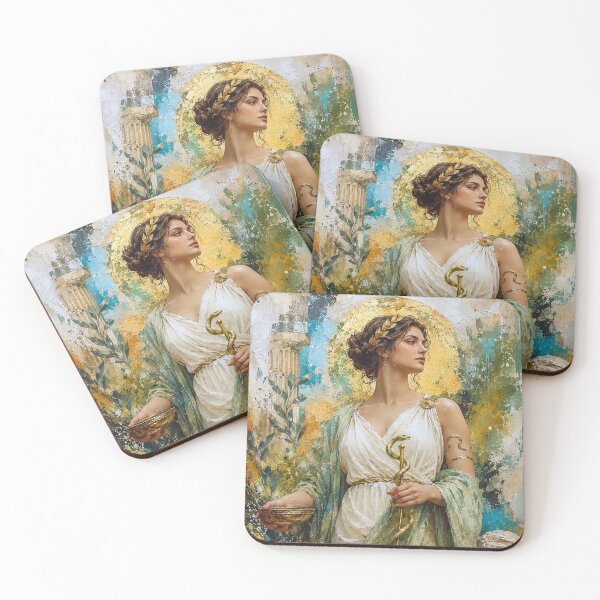 Item preview, Greek Goddess of health Hygieia painting. designed and sold by GalleryKauffeld.
