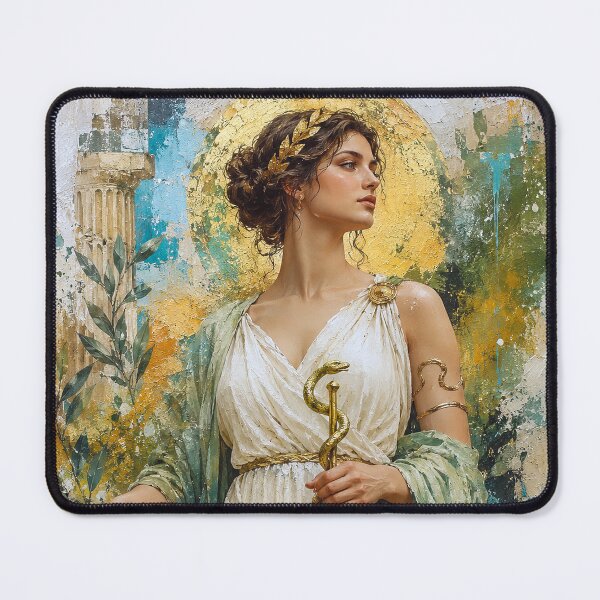 Item preview, Greek Goddess of health Hygieia painting. designed and sold by GalleryKauffeld.
