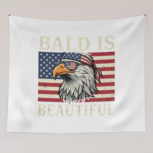 Item preview, Bald Is Beautiful Patriotic Eagle Sunglasses Vintage designed and sold by SiarheiYur.