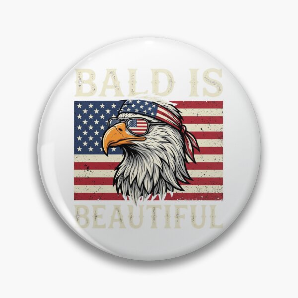 Item preview, Bald Is Beautiful Patriotic Eagle Sunglasses Vintage designed and sold by SiarheiYur.
