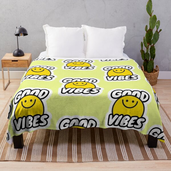 Item preview, Good Vibes Smiley Positive Energy Typography designed and sold by Mauswohn.
