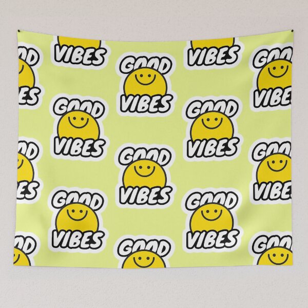 Item preview, Good Vibes Smiley Positive Energy Typography designed and sold by Mauswohn.