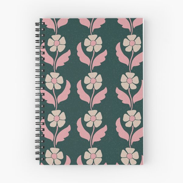 Item preview, Large Retro Scandinavian Folk Floral Forest Green Botanical Pattern designed and sold by DColourMuse.