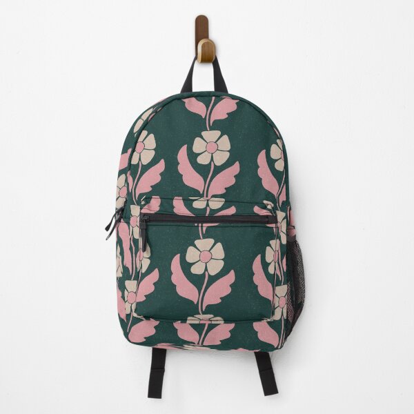 Item preview, Large Retro Scandinavian Folk Floral Forest Green Botanical Pattern designed and sold by DColourMuse.
