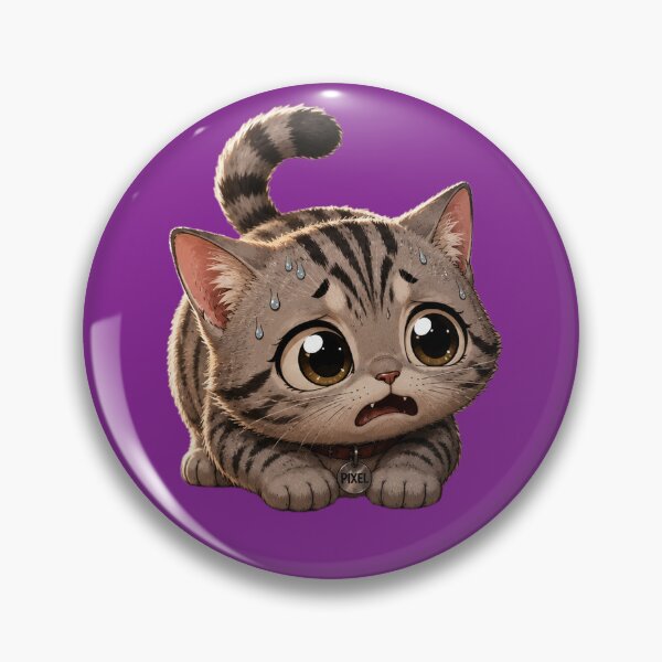 Item preview, Very Cute Pixel Cat – Kawaii Chibi Cat  designed and sold by TitiaDesign.