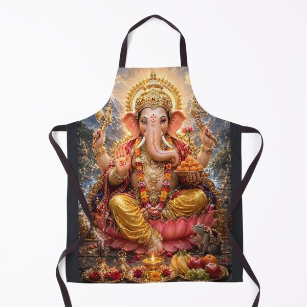 Item preview, Divine Lord Ganesha Lotus Blessings Art designed and sold by hutofdesigns.