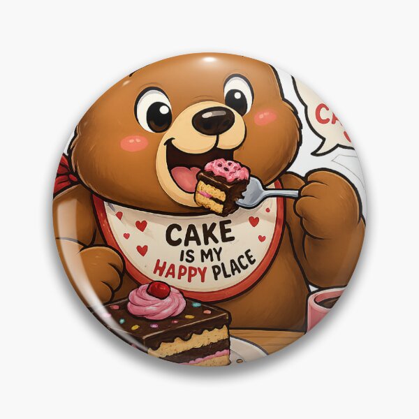 Item preview, Bear Eating Cake  designed and sold by Raj Studio.