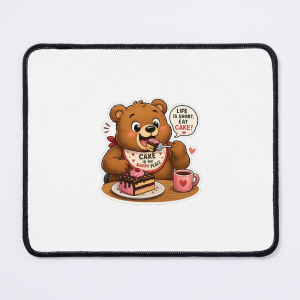 Item preview, Bear Eating Cake designed and sold by Raj Studio.