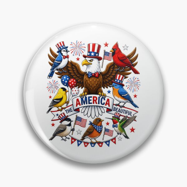 Item preview, America The Beautiful Patriotic Birds Eagle Art designed and sold by SiarheiYur.