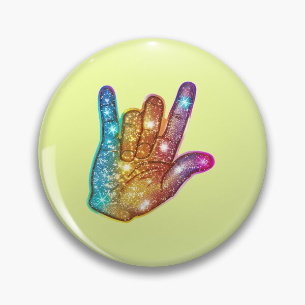 Item preview, Rock On hand sign rainbow glitter sparkle designed and sold by Mauswohn.