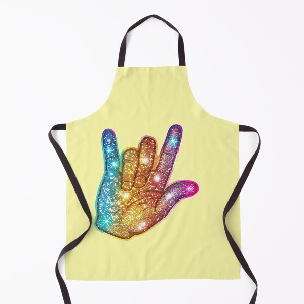 Item preview, Rock On hand sign rainbow glitter sparkle designed and sold by Mauswohn.