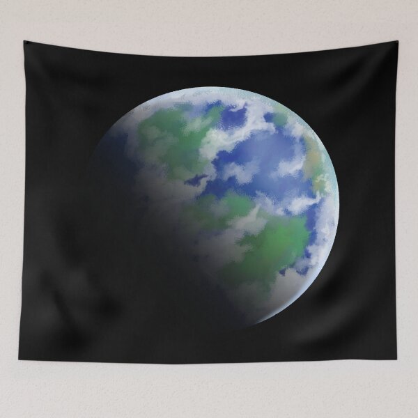 Item preview, Hand Drawn Earth Planet Illustration designed and sold by ubborn.