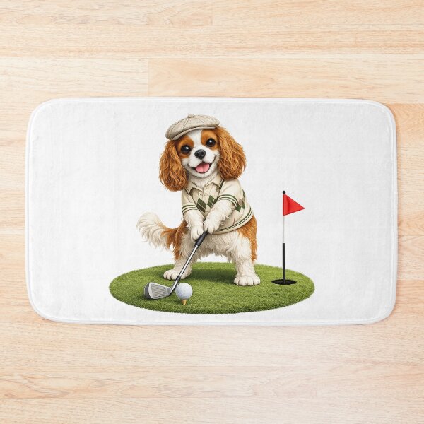 Item preview, Blenheim Cavalier Playing Golf designed and sold by SpottyRainbow.