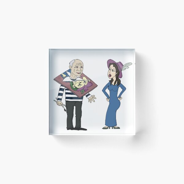 Item preview, Funny Pablo Picasso Art History Parody | Cute Mad Muse Fine Art Sticker Pack designed and sold by MyxaART.