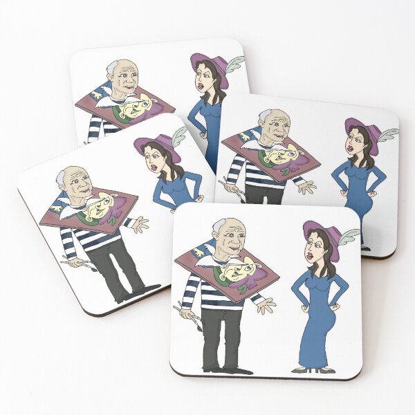 Item preview, Funny Pablo Picasso Art History Parody | Cute Mad Muse Fine Art Sticker Pack designed and sold by MyxaART.