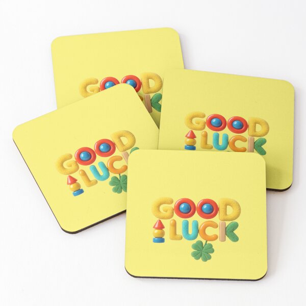 Item preview, Good Luck Typography Cloverleaf Positivity 3D Effect designed and sold by Mauswohn.