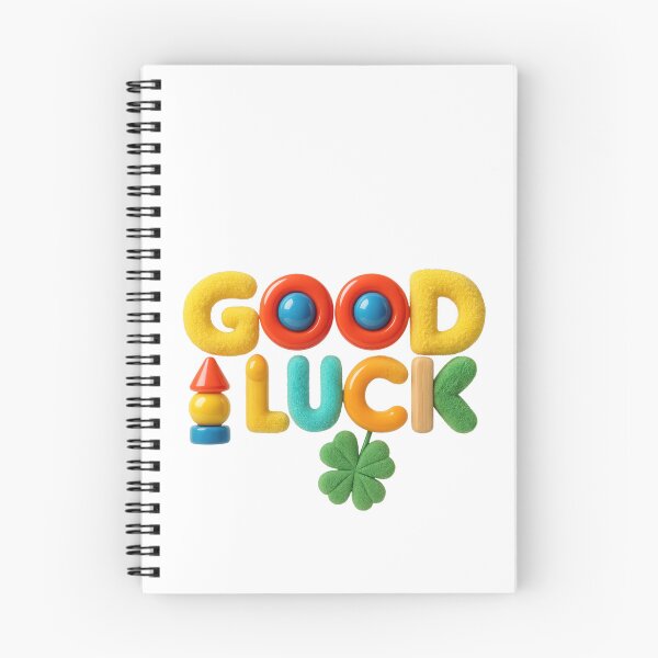 Item preview, Good Luck Typography Cloverleaf Positivity 3D Effect designed and sold by Mauswohn.