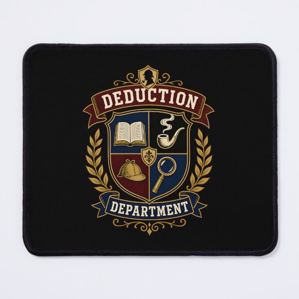 Item preview, Deduction Department Sherlock Holmes Collegiate Crest Coat of Arms designed and sold by Fenay Designs.