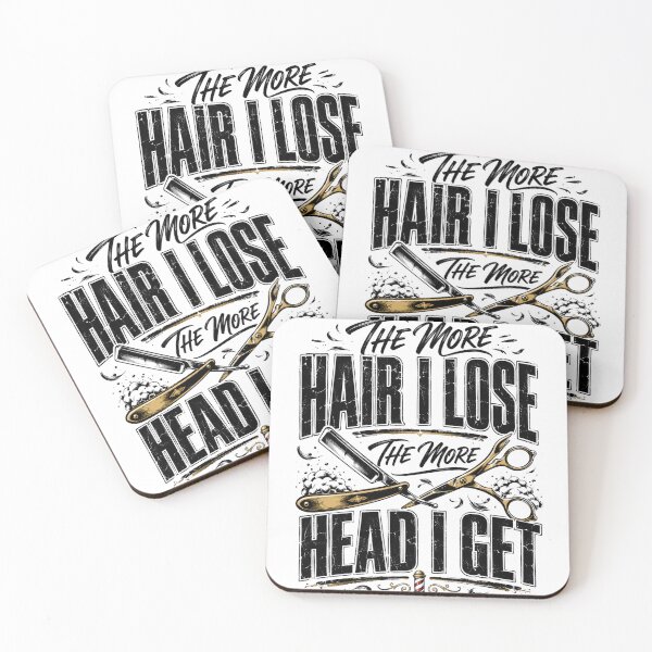 Item preview, The More Hair I Lose The More Head I Get, Funny Bald Quote, Barber Humor, Sarcastic Meme  designed and sold by Teeture.