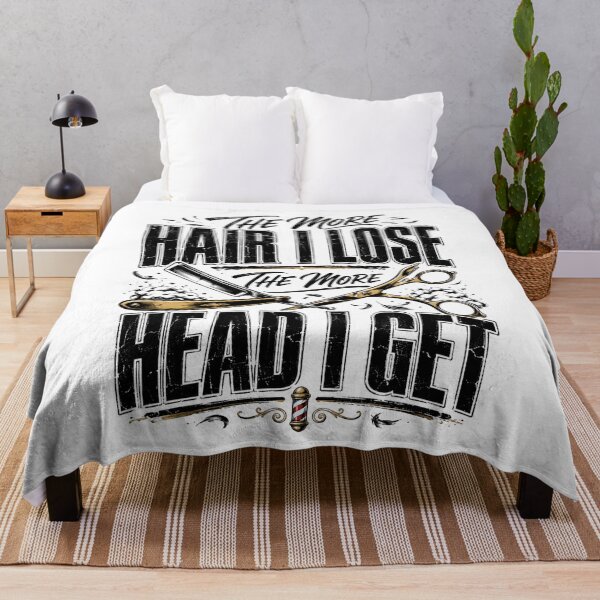Item preview, The More Hair I Lose The More Head I Get, Funny Bald Quote, Barber Humor, Sarcastic Meme designed and sold by Teeture.