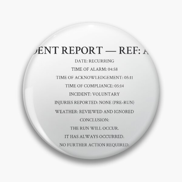 Item preview, 5AM Run Incident Report Runner Shirt designed and sold by Department of Obscure Studies.