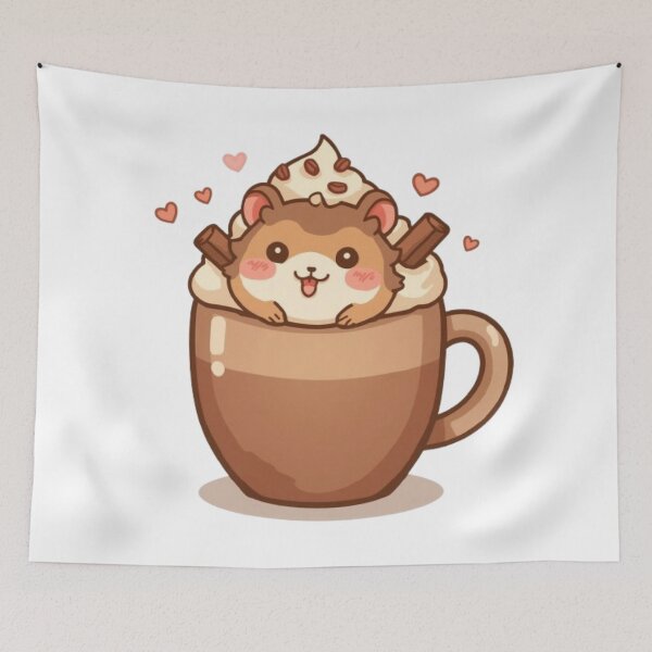 Item preview, Adorable Hamster in Coffee Mug | Kawaii Café Sticker designed and sold by Stylestickers55.