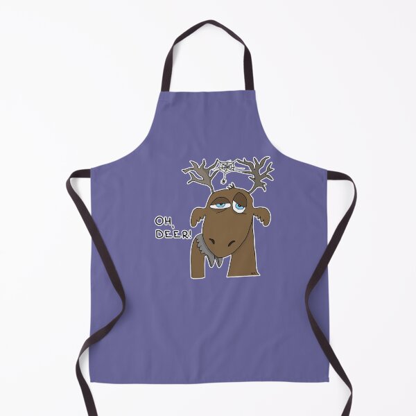 Item preview, Funny Oh Deer Pun Cartoon | Cute Tired Forest Animal Meme Sticker designed and sold by MyxaART.