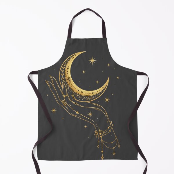 Item preview, Mystic Hand Holding Moon — Witchy Line Art Sticker designed and sold by NUFADE.