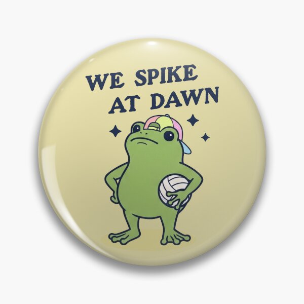 Item preview, We Spike At Dawn Funny Frog Volleyball Player designed and sold by d247.