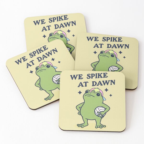 Item preview, We Spike At Dawn Funny Frog Volleyball Player designed and sold by d247.