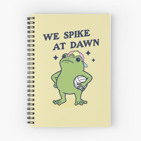 Item preview, We Spike At Dawn Funny Frog Volleyball Player designed and sold by d247.