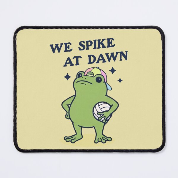 Item preview, We Spike At Dawn Funny Frog Volleyball Player designed and sold by d247.