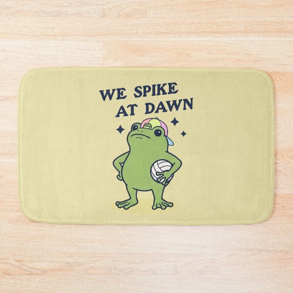 Item preview, We Spike At Dawn Funny Frog Volleyball Player designed and sold by d247.