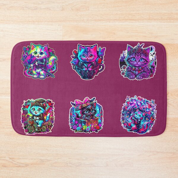 Item preview, Cute Cat Stickers Pack – Kawaii Kitten Set for Laptop, Phone & School Supplies designed and sold by Cyber-ART-Studio.
