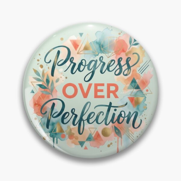 Item preview, Progress Over Perfection Typography Art | Inspirational Motivational Quote designed and sold by Unwrapfashion.
