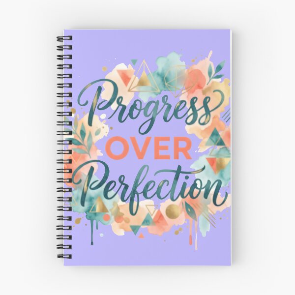 Item preview, Progress Over Perfection Typography Art | Inspirational Motivational Quote designed and sold by Unwrapfashion.