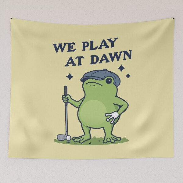 Item preview, We Play At Dawn Funny Frog Golfer Early Bird designed and sold by d247.