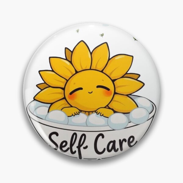 Item preview, Self-Care in Bloom Cute Sunflower Bubble Bath Sticker designed and sold by surbhiArt.
