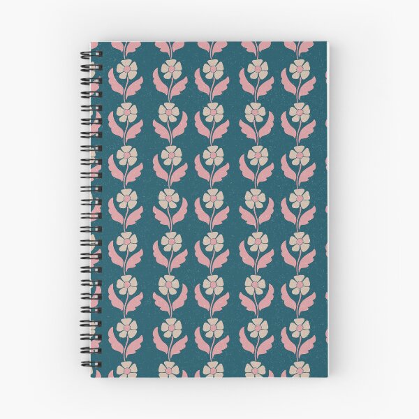 Item preview, Medium Retro Scandinavian Folk Floral Teal Blue Botanical Pattern designed and sold by DColourMuse.