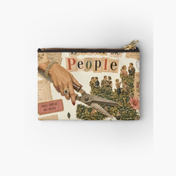 Item preview, Cutting Back On People Vintage Collage Introvert Boundaries Funny designed and sold by VIVID COLORS CLUB.