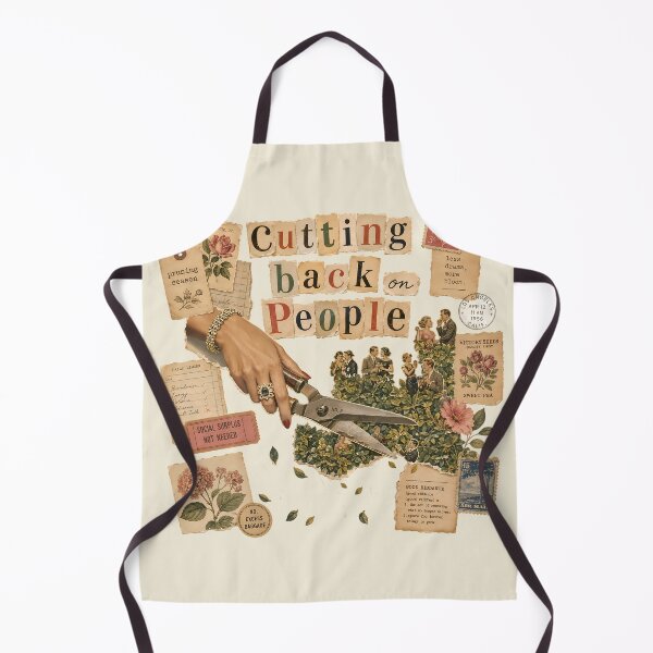 Item preview, Cutting Back On People Vintage Collage Introvert Boundaries Funny designed and sold by VIVID COLORS CLUB.