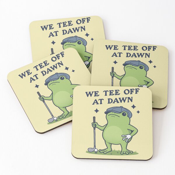 Item preview, We Tee Off At Dawn Funny Frog Golfer designed and sold by d247.