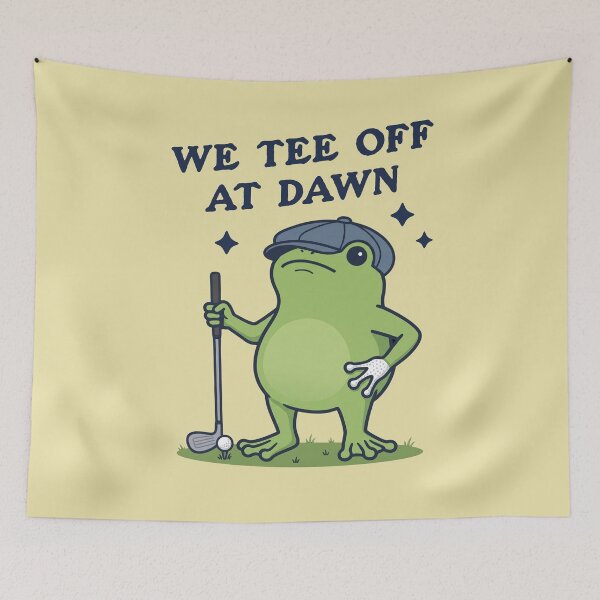 Item preview, We Tee Off At Dawn Funny Frog Golfer designed and sold by d247.