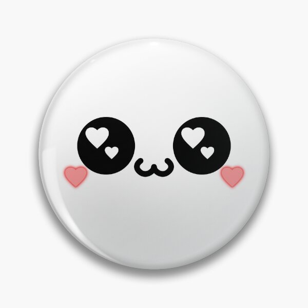 Item preview, Cute kawaii blushing owo heart eyes face designed and sold by BlushyPrint.